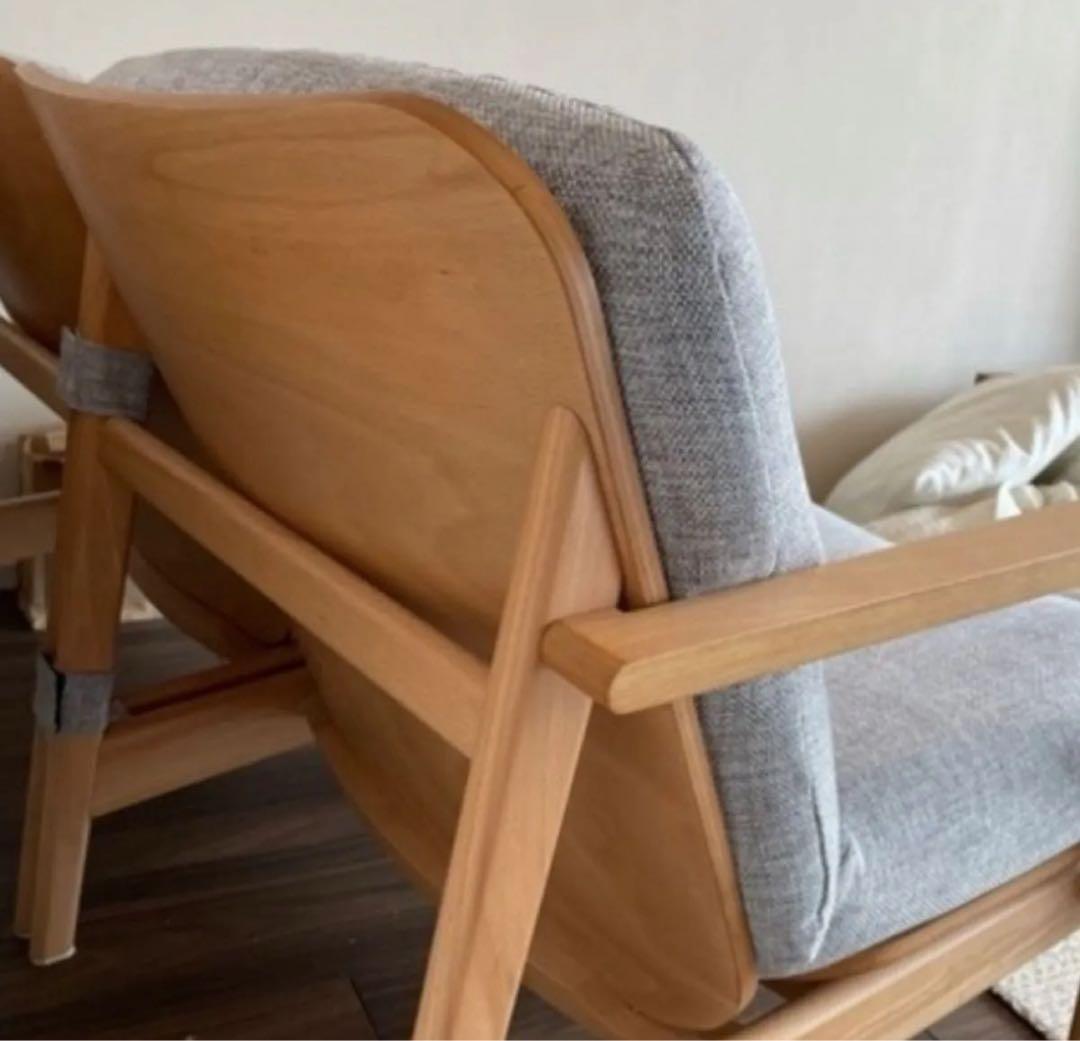 ケユカ　KEYUCA メイ　ソファ　北欧　ナチュラル　ベージュ1脚のみ肘掛けなし