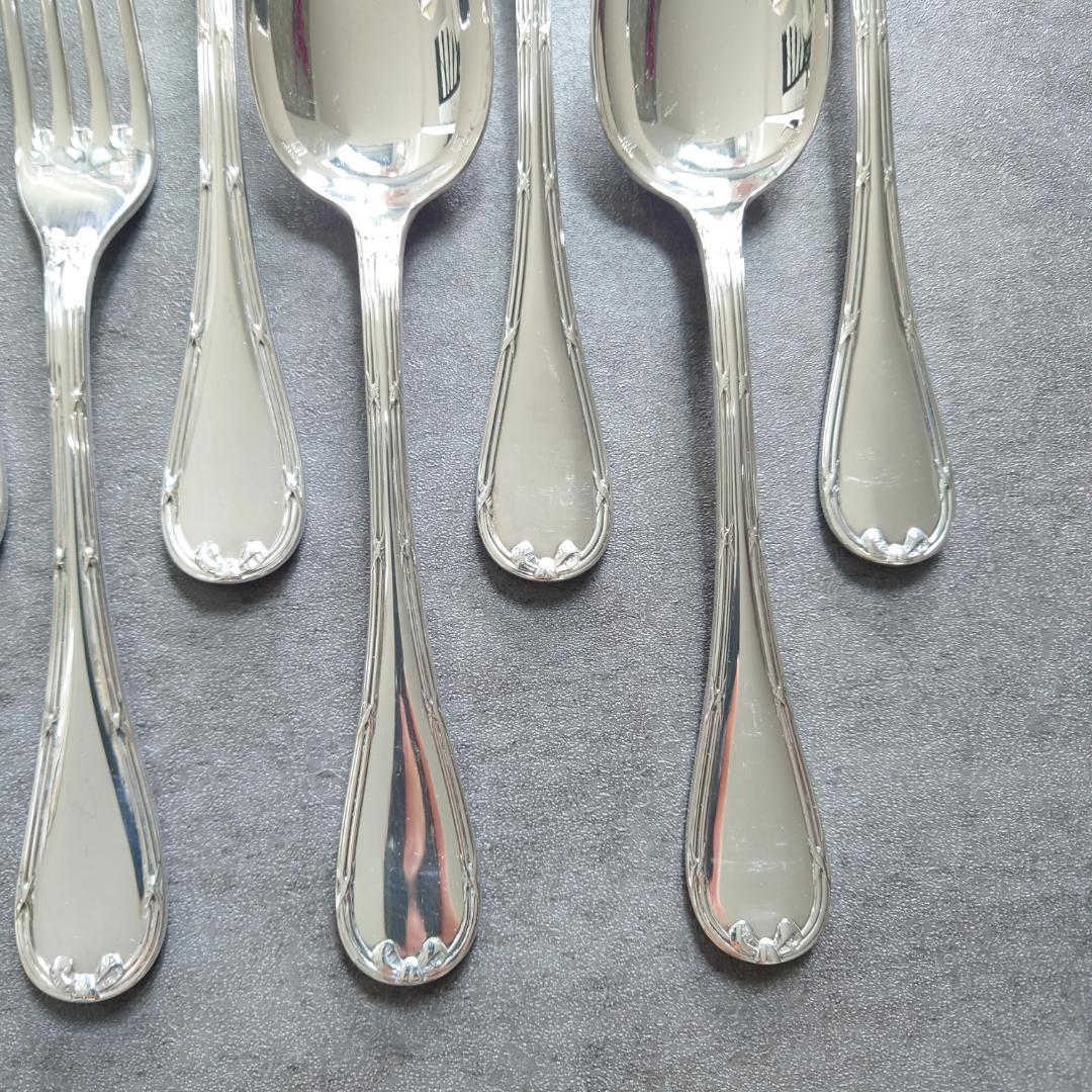 美品 クリストフル リュバン デザートサイズ ナイフ フォーク スプーン 12点