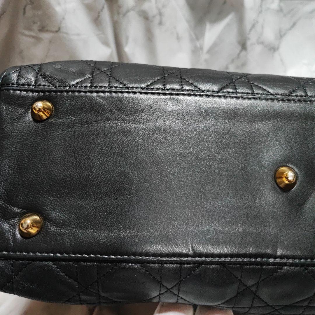 Christian Dior レディディオール カナージュ ラージ RU刻印 黒