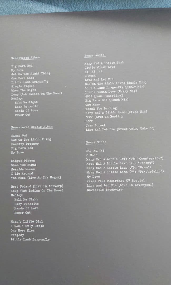 ポール・マッカートニー&ウイングス/レッド・ローズ・スピードウェイ完全生産限定盤