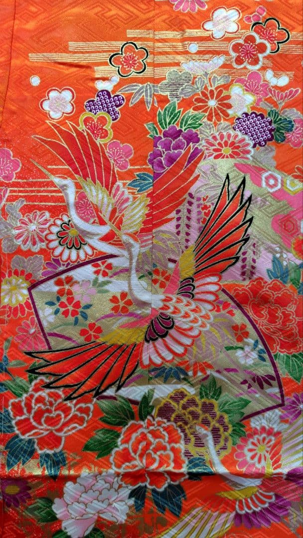 RK559子供着物四つ身7歳前後用着丈134センチ裄丈55センチ美品非常に綺麗