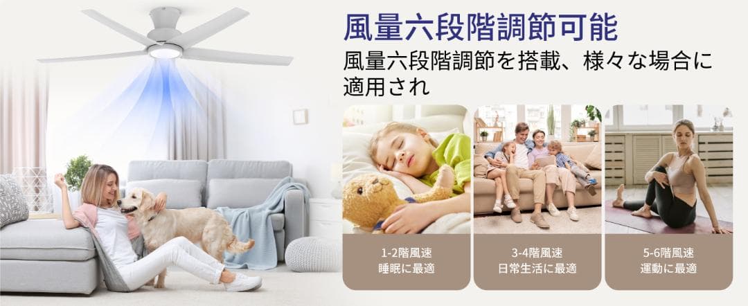 シーリングファンライト 調光 調色 12畳 LED 静音 DCモーター 天井照明