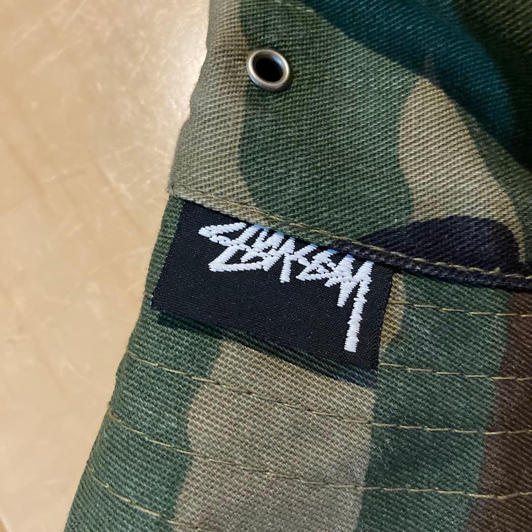 80s Stüssy 迷彩 バケットハット オールドステュシー 黒タグ