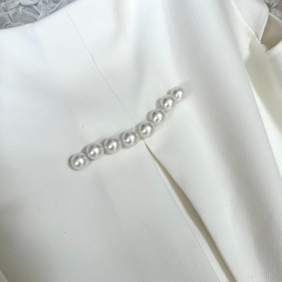 極美品✨2020年購入 ヨーコチャン バックパール フリル袖 ワンピース ドレス