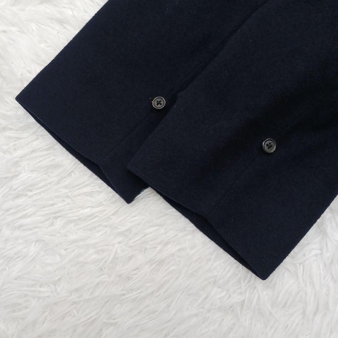 ✨極美品✨バーバリー　バルマカーンコート　ステンカラー　カシミア　ネイビー　S