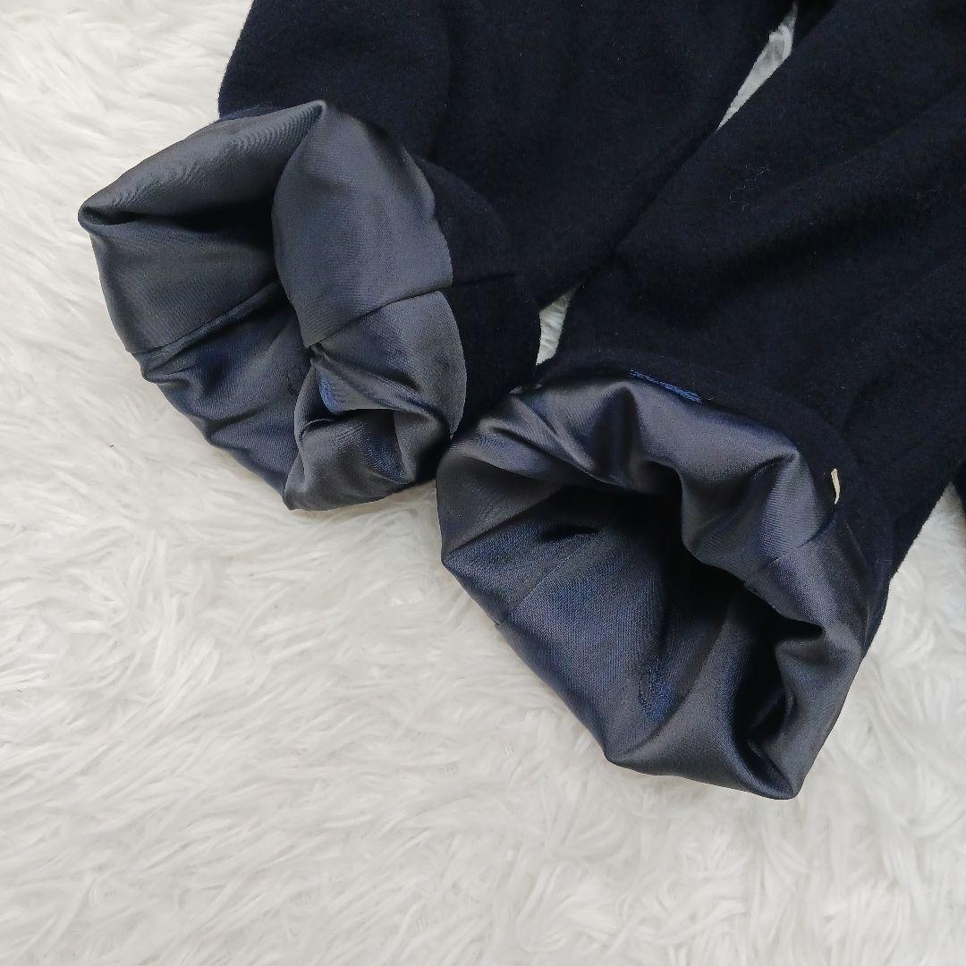 ✨極美品✨バーバリー　バルマカーンコート　ステンカラー　カシミア　ネイビー　S