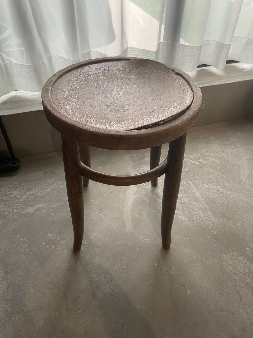 IDEE アンティークスツール ベントウッドレトロシャビー木製チェアインテリア