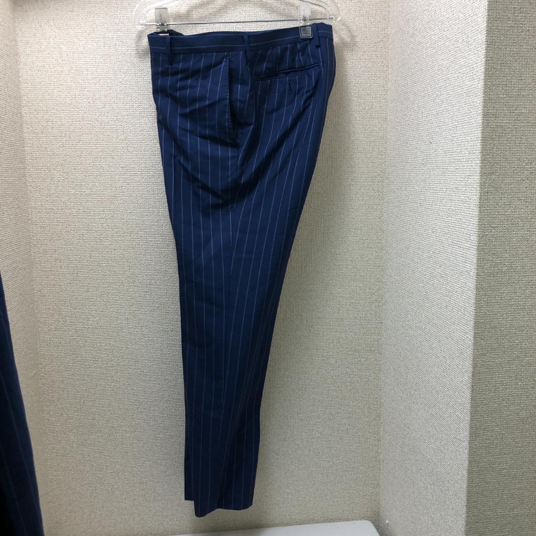 リングジャケット スーツ ブルー ストライプ 日本製 5940