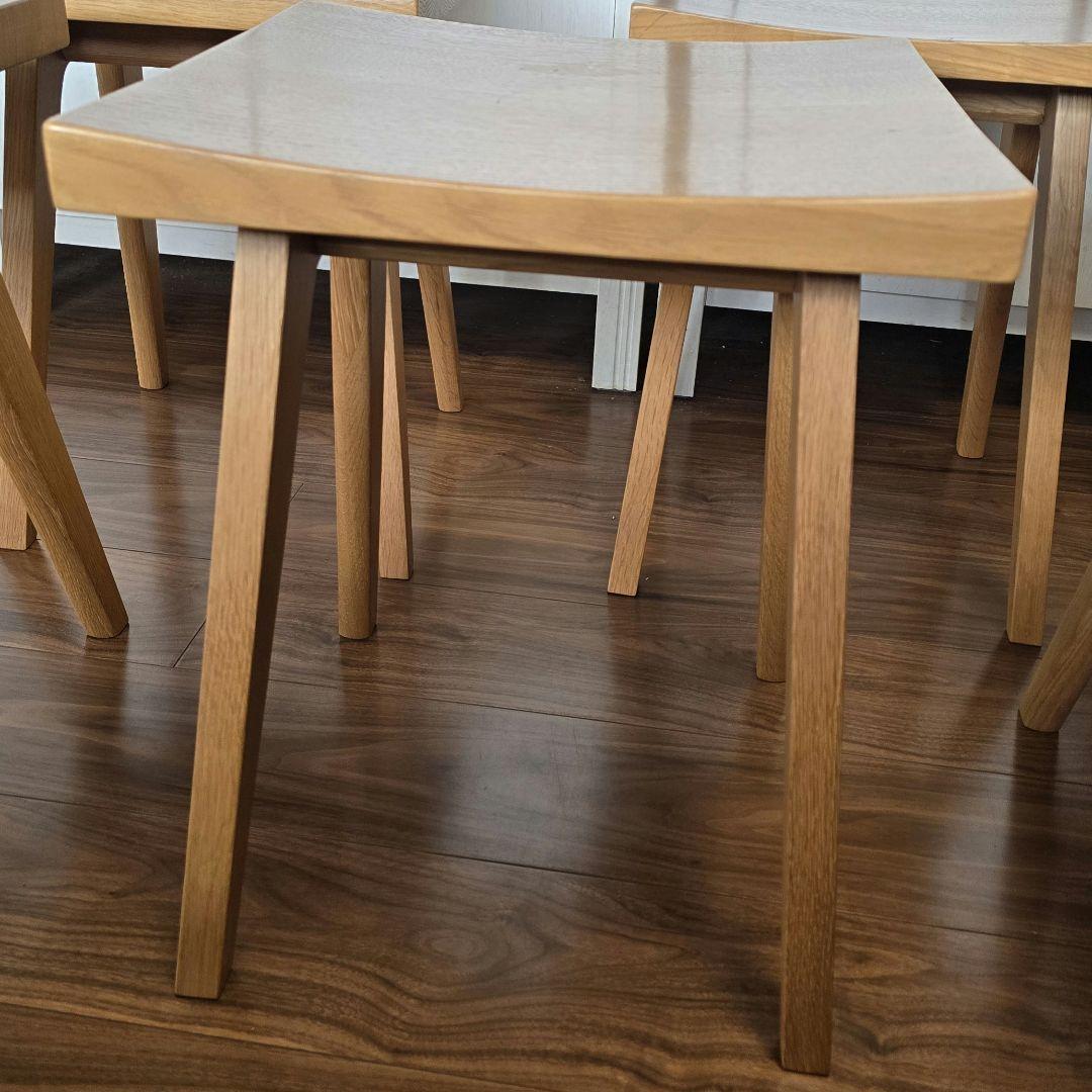 【バラ売り可】ナチュラルウッド スツール 6個セット