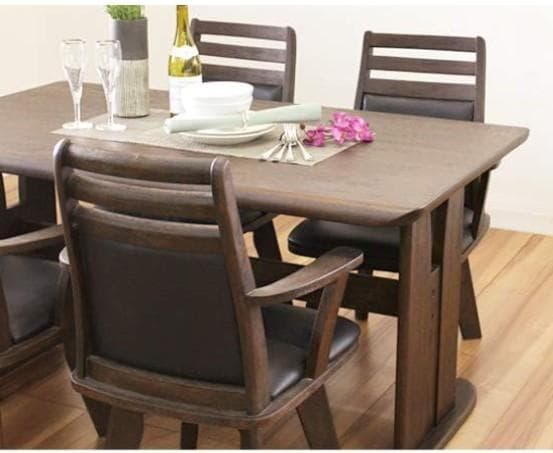 CD DC CB12脚　ダイニングチェア　アームチェア　肘付　ブラウン＊ブラック