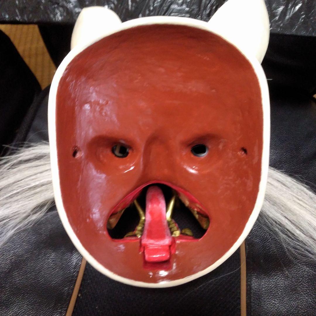 祭り面・「悪狐」・木彫品