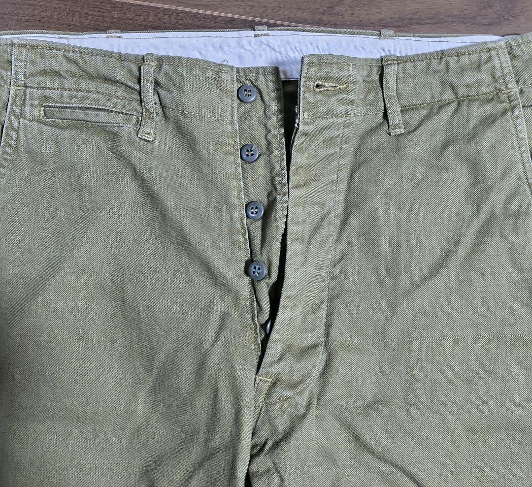 エヴィス チノパン ボタンフライ カーキ