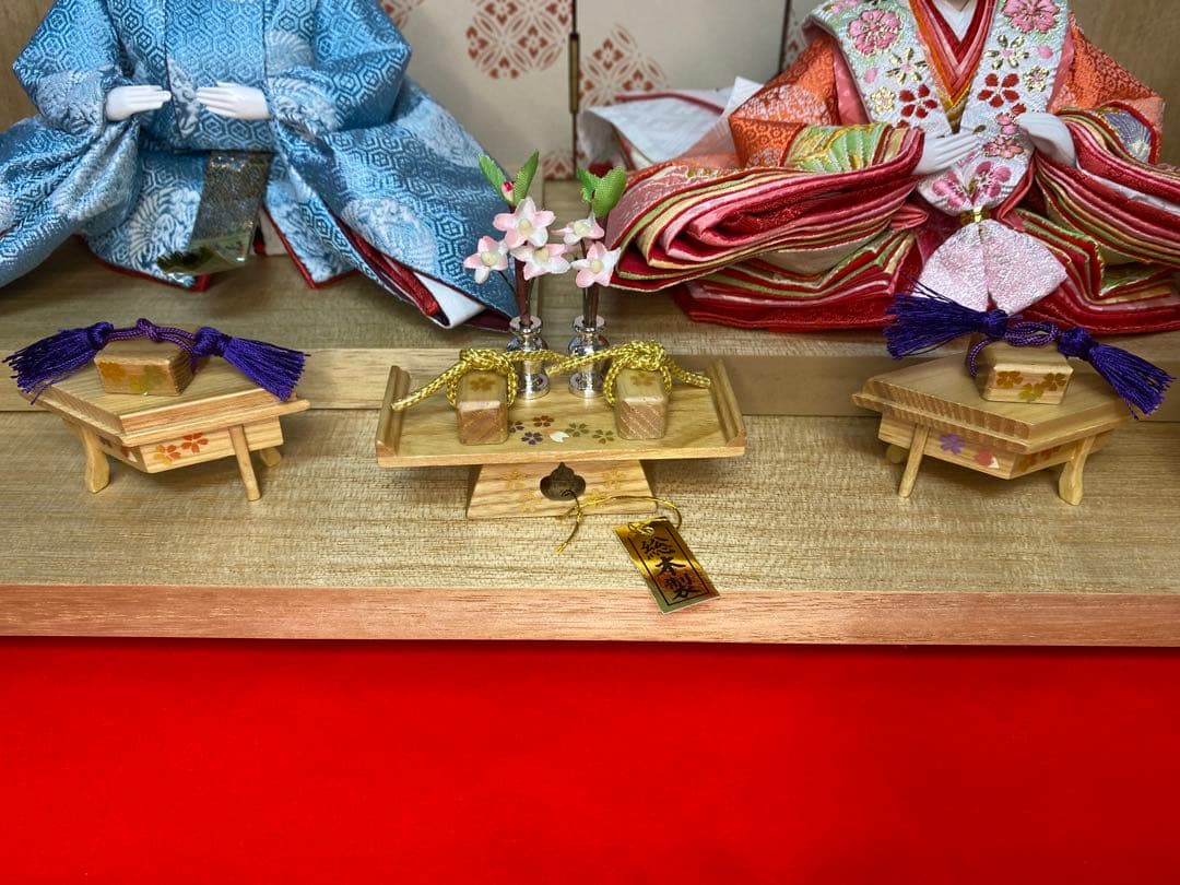 東京久月　雛人形　親王平飾り・間口約６０×奥行約３０×高さ約３６㎝