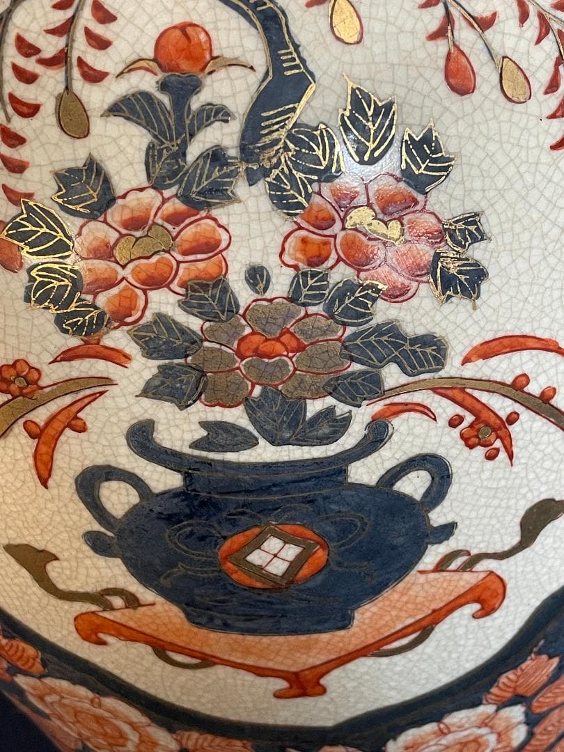 伊万里焼双龍耳大花瓶　高さ約61㎝