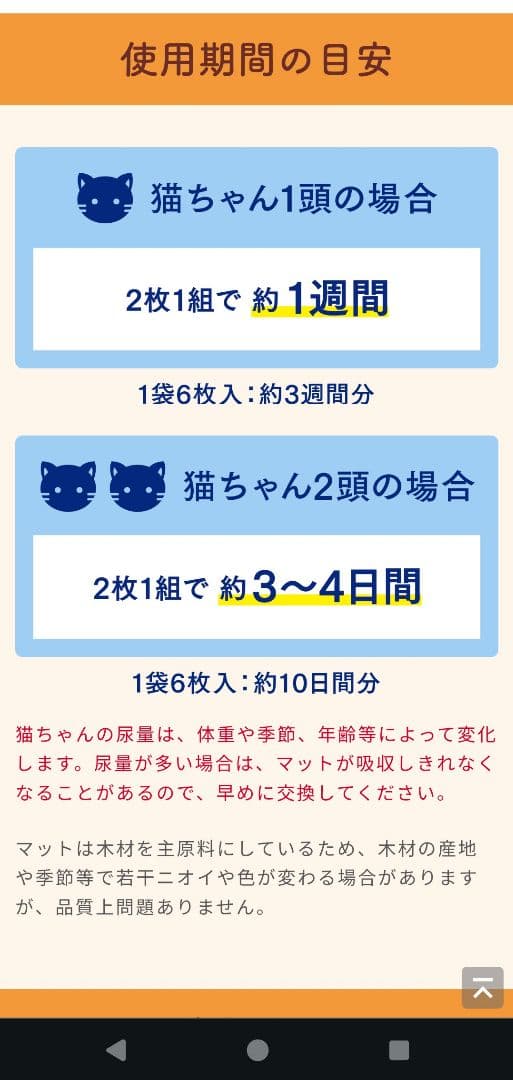脱臭・抗菌砂取りマット 6枚入