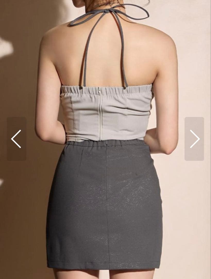 新品タグ付き‼️ クロスネックデザイン タイトスカートセットアップ