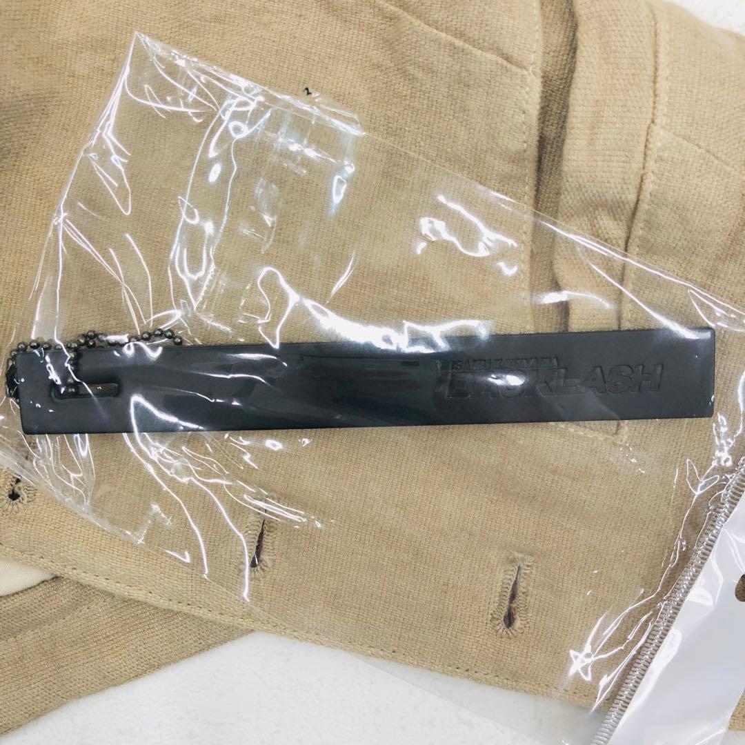 1439 BACKLASH バックラッシュ ベスト　スカル　髑髏　牛革　麻　M