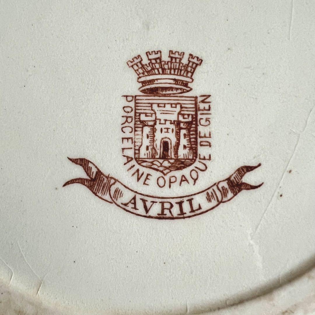 希少！フランス　アンティーク　GIEN ジアン　勿忘草　皿　プレート