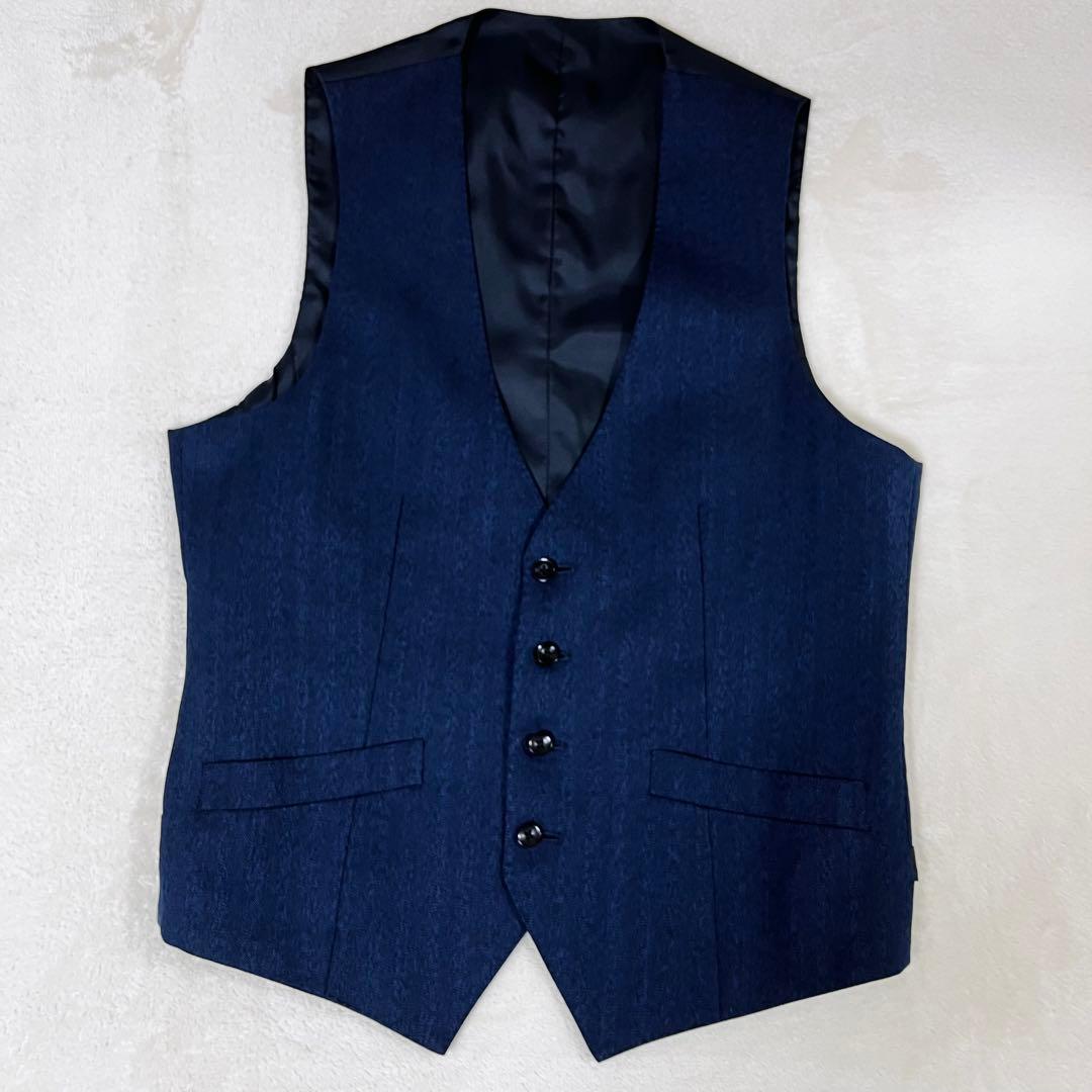 SUIT SELECT スリーピース スーツ セットアップ ネイビー A5