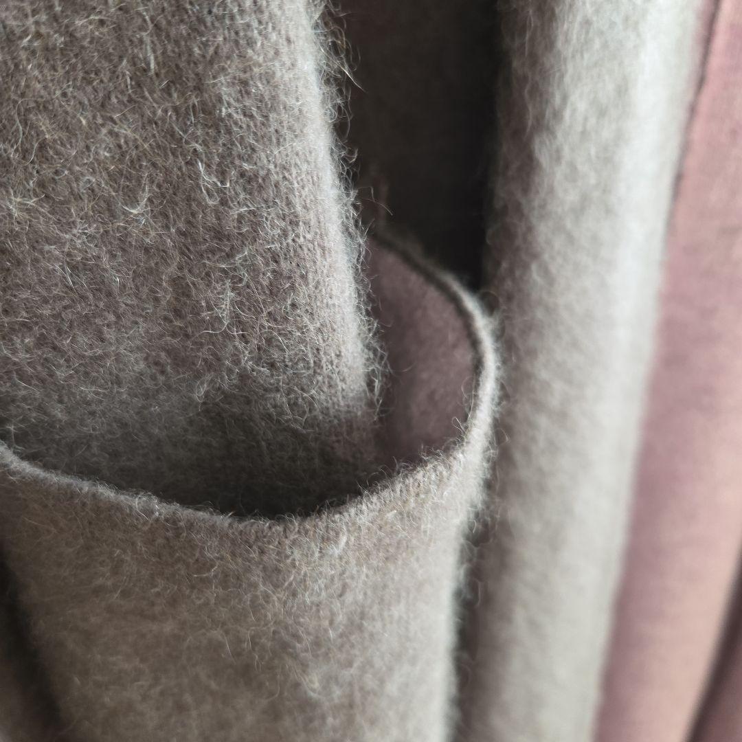 ランバンオンブルー　ロングカーディガン　ブラウン×ピンク美品