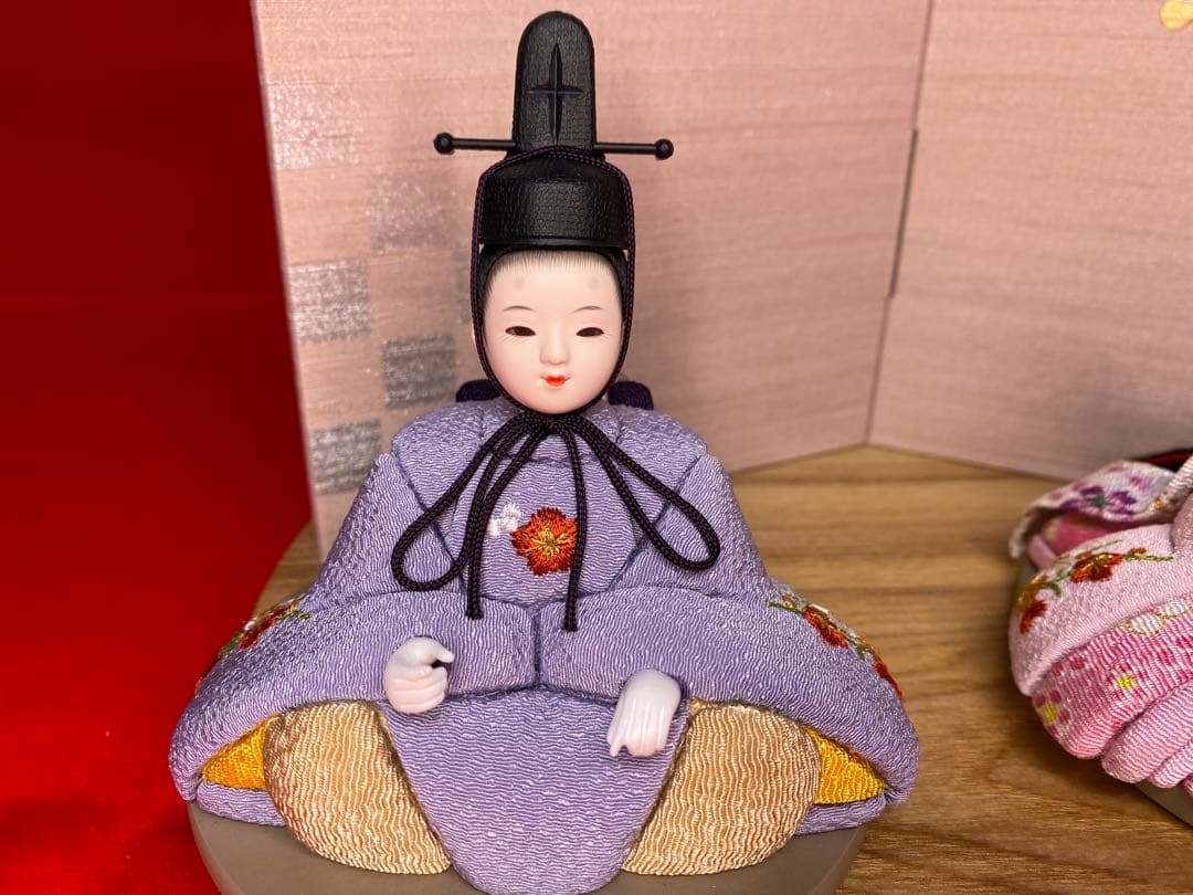 東京久月　木目込人形　ほのか　親王飾り・頭　杉田明十志　原作・木目込　新井久夫