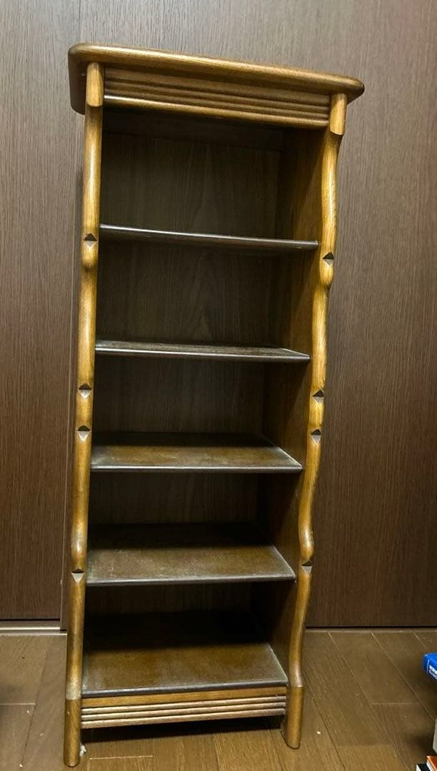 たのメル便発送♪ カリモク　小物棚　ウッドラック　電話台　レトロ