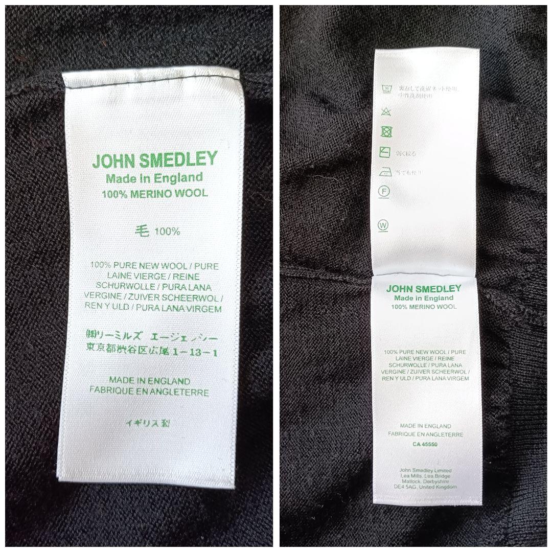 美品♪ジョンスメドレー 英国製 メリノウール100% タートルネックニット M