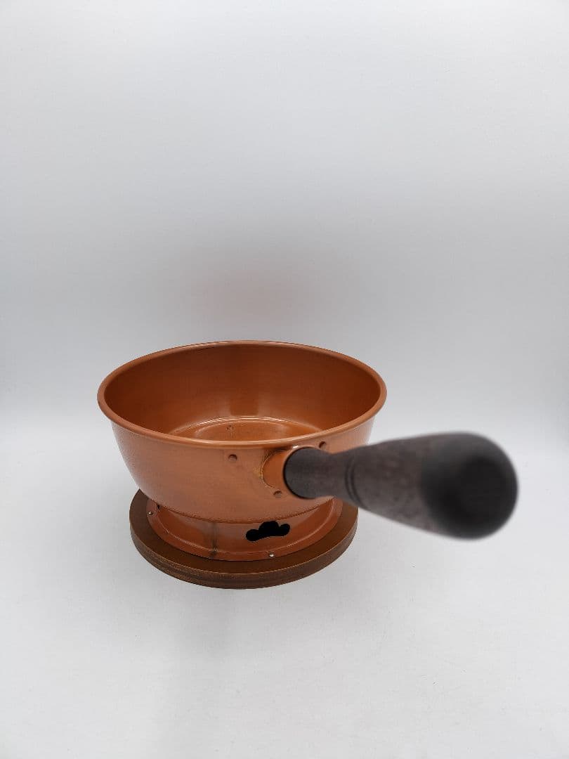 c872 台付十能火起こしセット ステンレス 茶道具 古物