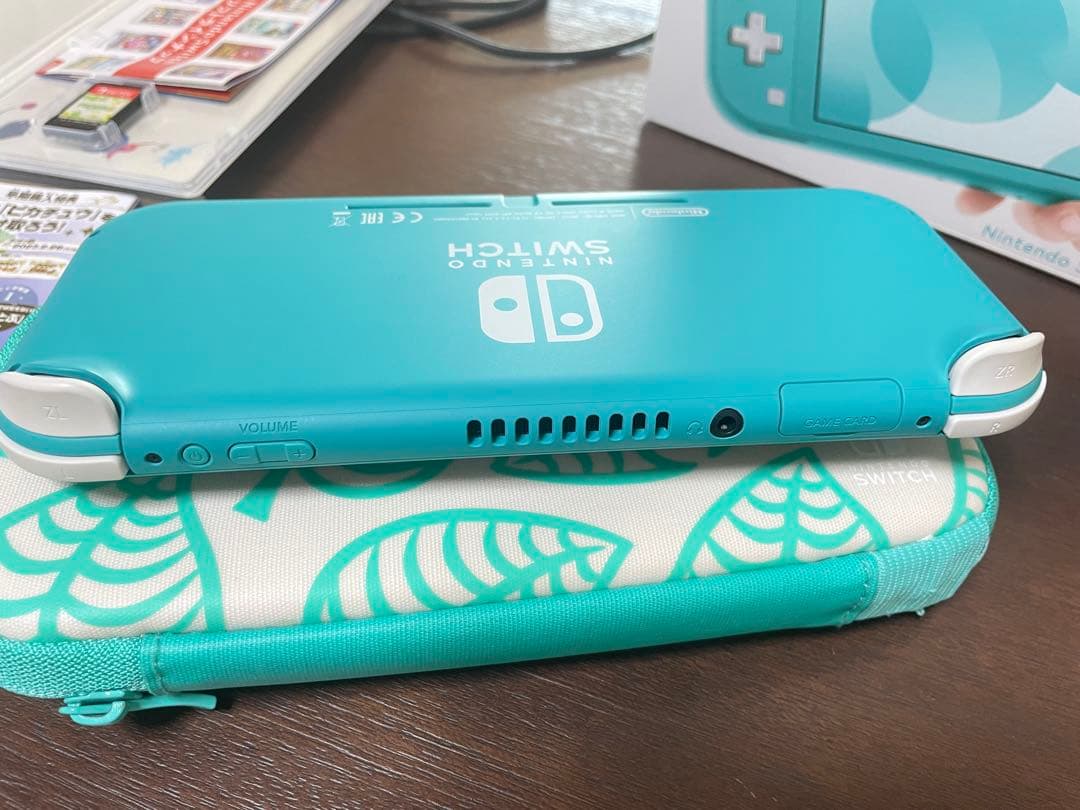 Switch Liteターコイズ(ケース、ポケモンバイオレット、ピクミンセット)