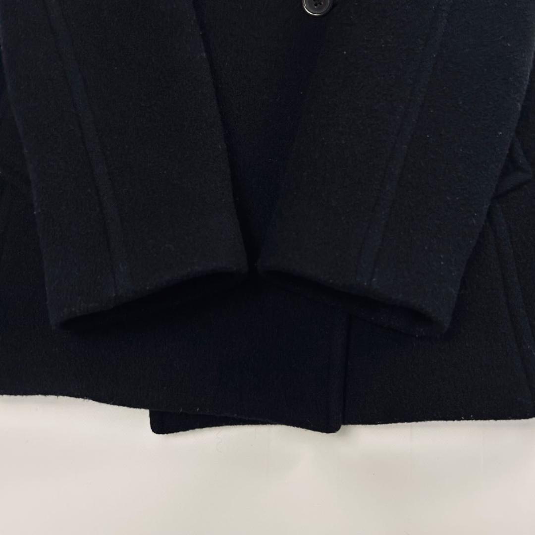 美品 マーガレットハウエル ピーコート アンゴラ カシミヤ カシミアブラック
