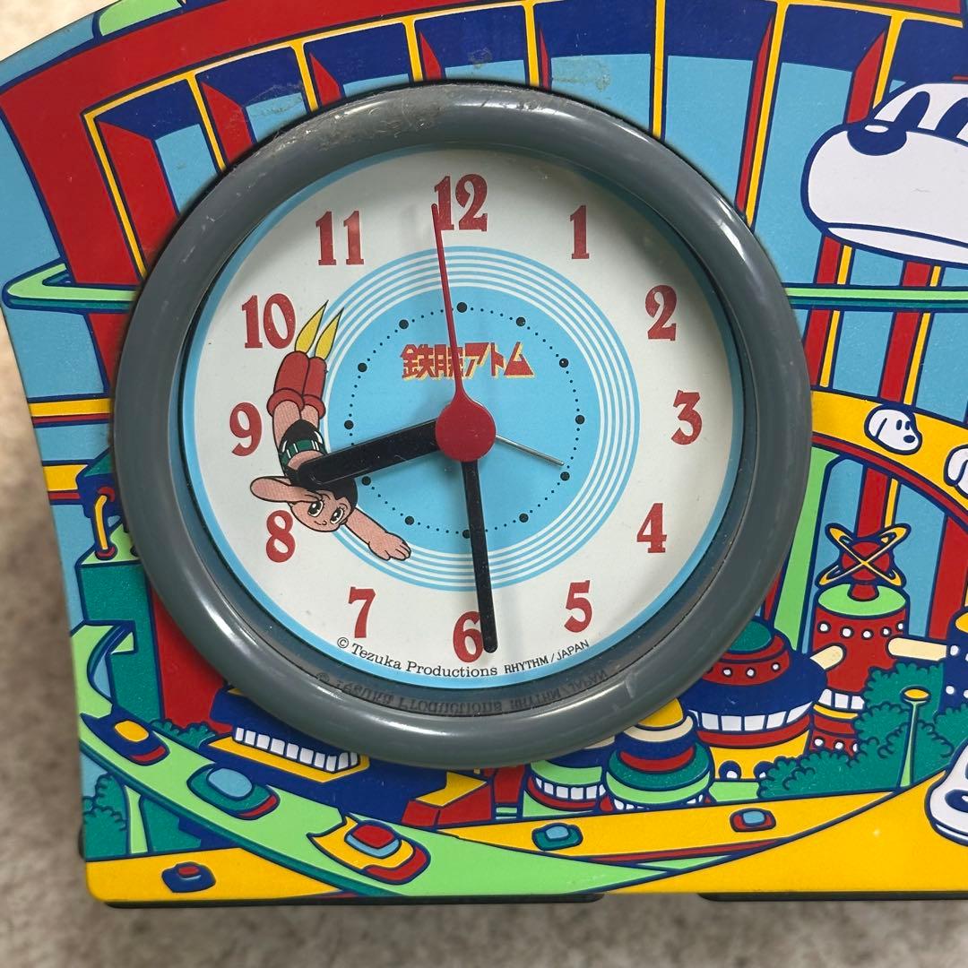 鉄腕アトム オルゴール目覚まし時計 リズム時計ブリキ 限定