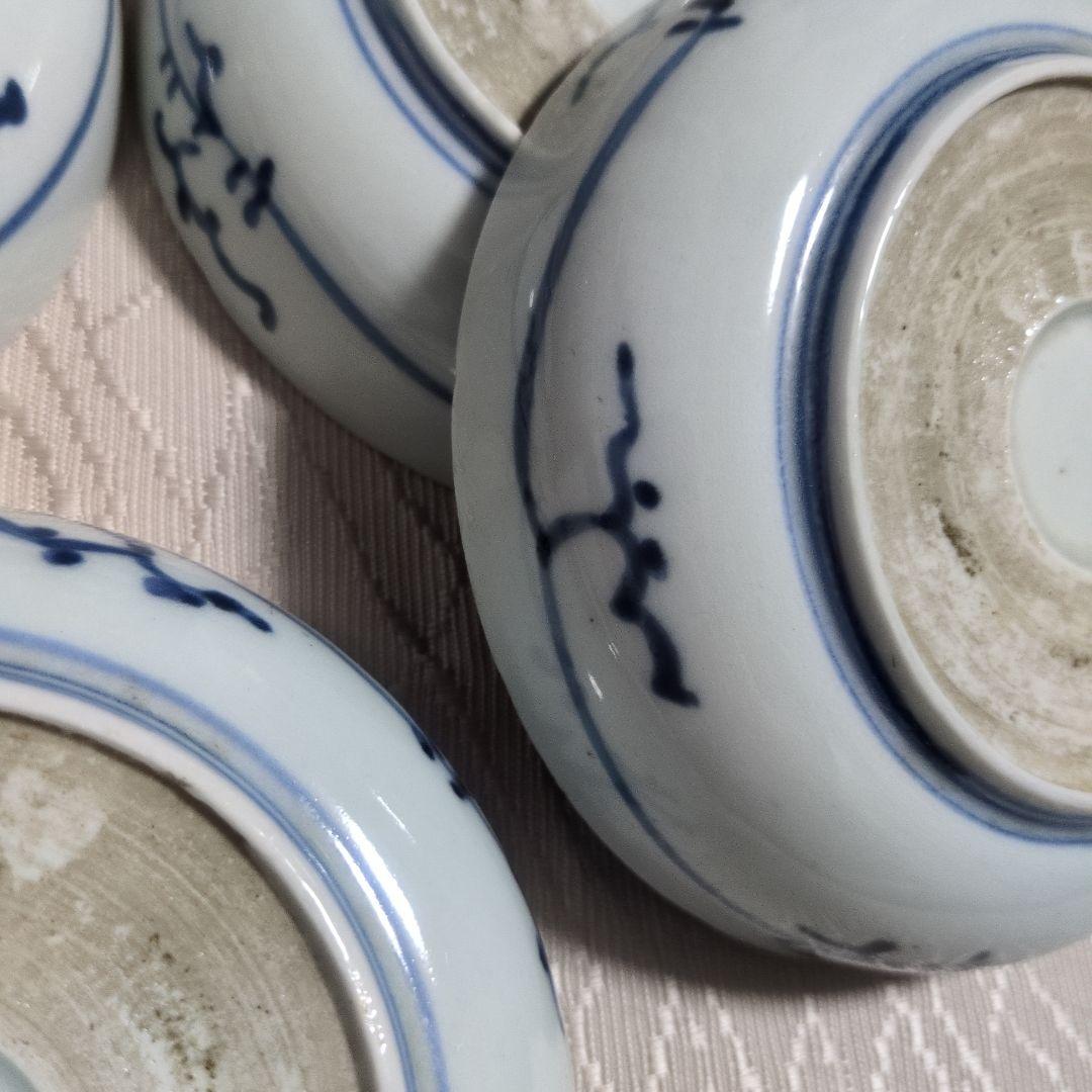 幕末　江戸期　伊万里　染め付け皿　５枚