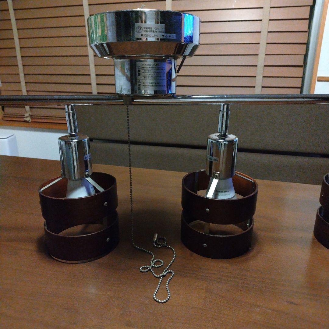 モダンペンダントライト 3灯 シルバー ブラウン