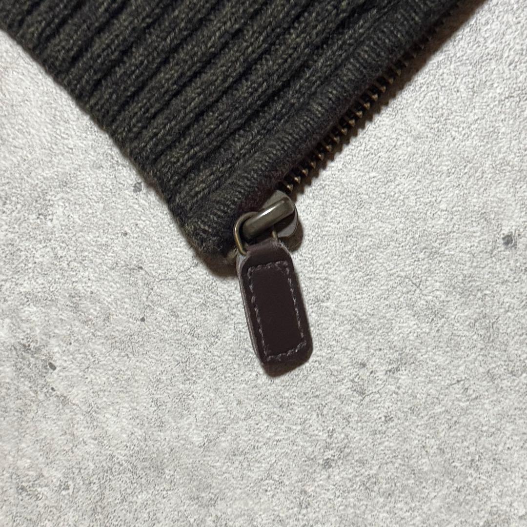 00s セントジョンズベイ ドライバーズニット コットンニット カーキ Lサイズ