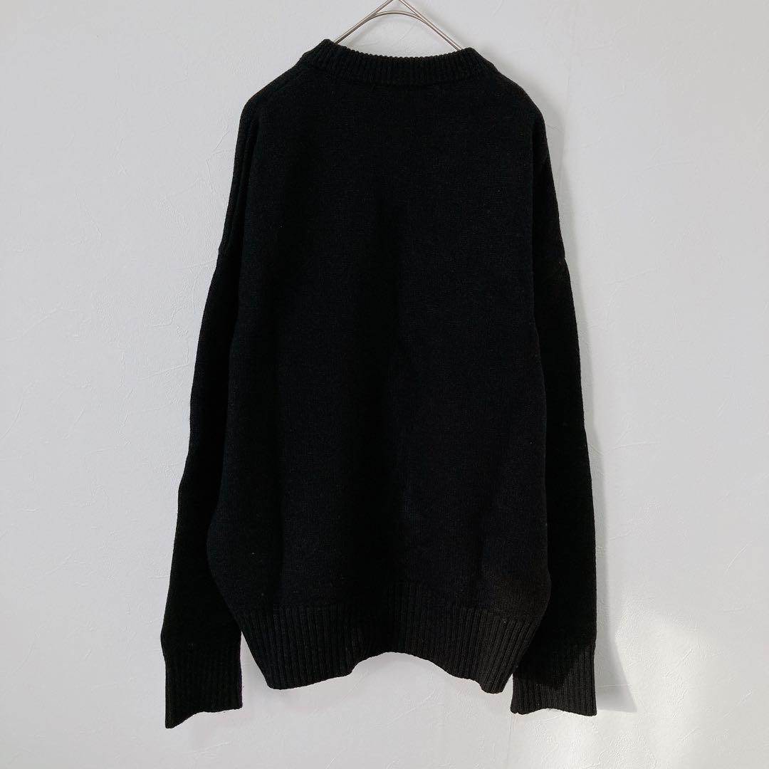 アミパリス　セーター　Ｓ　ブラック　黒　赤　ハート　ウール100％　ユニセックス