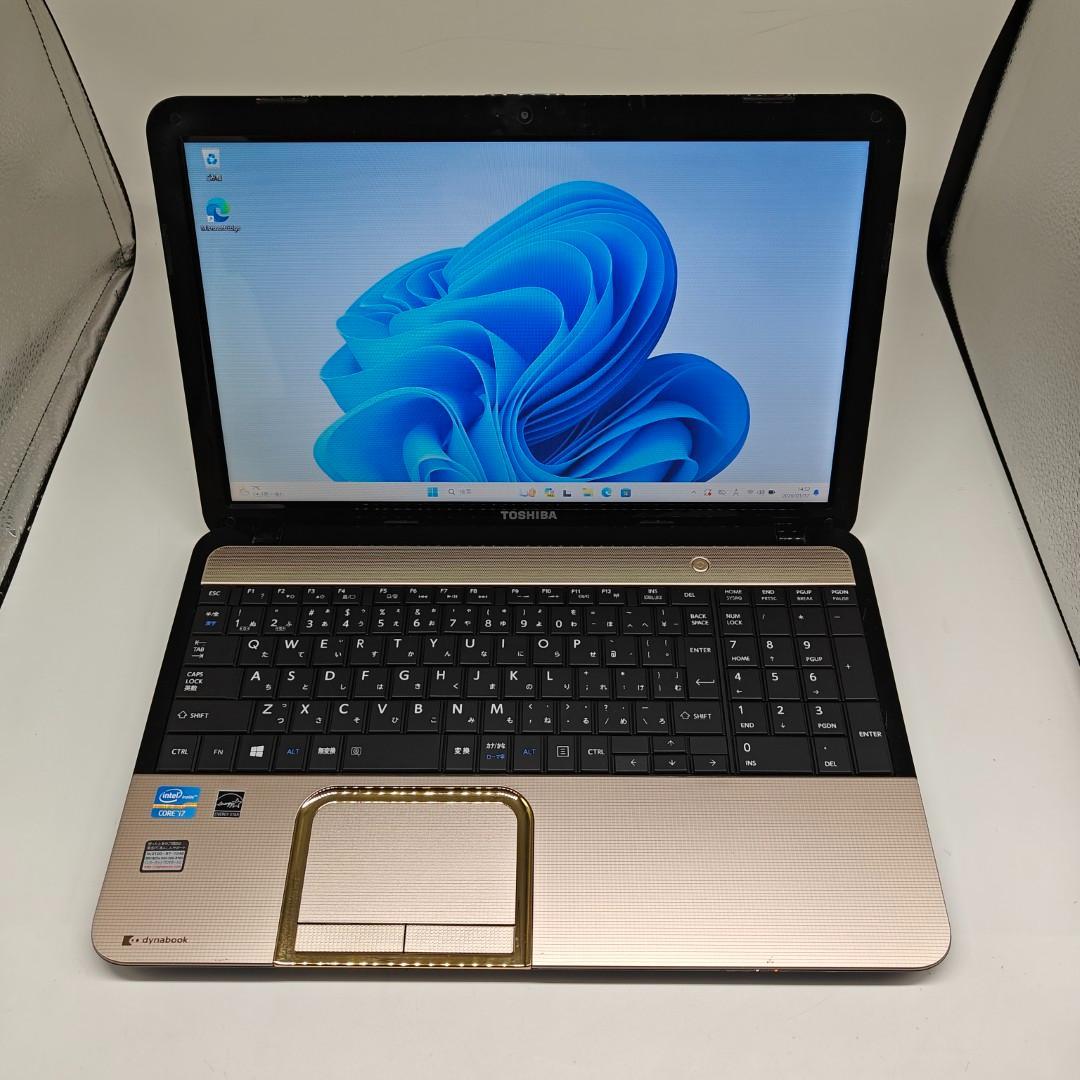 【東芝】T552 高性能i7 SSD256GB 8GB ゴールド ノートPC