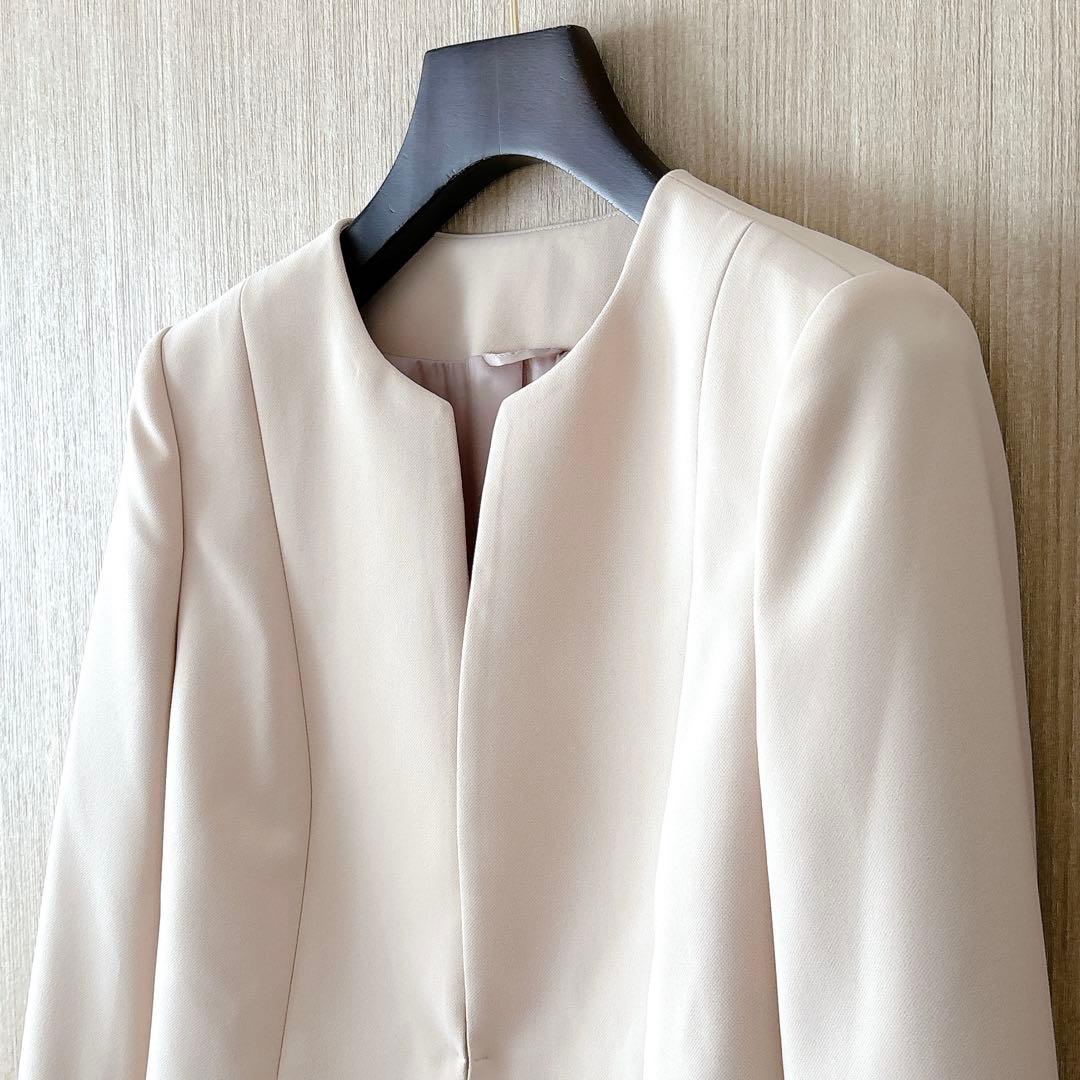 【1277】アナイ　ダブルクロスボレロジャケット　ライトベージュ　38