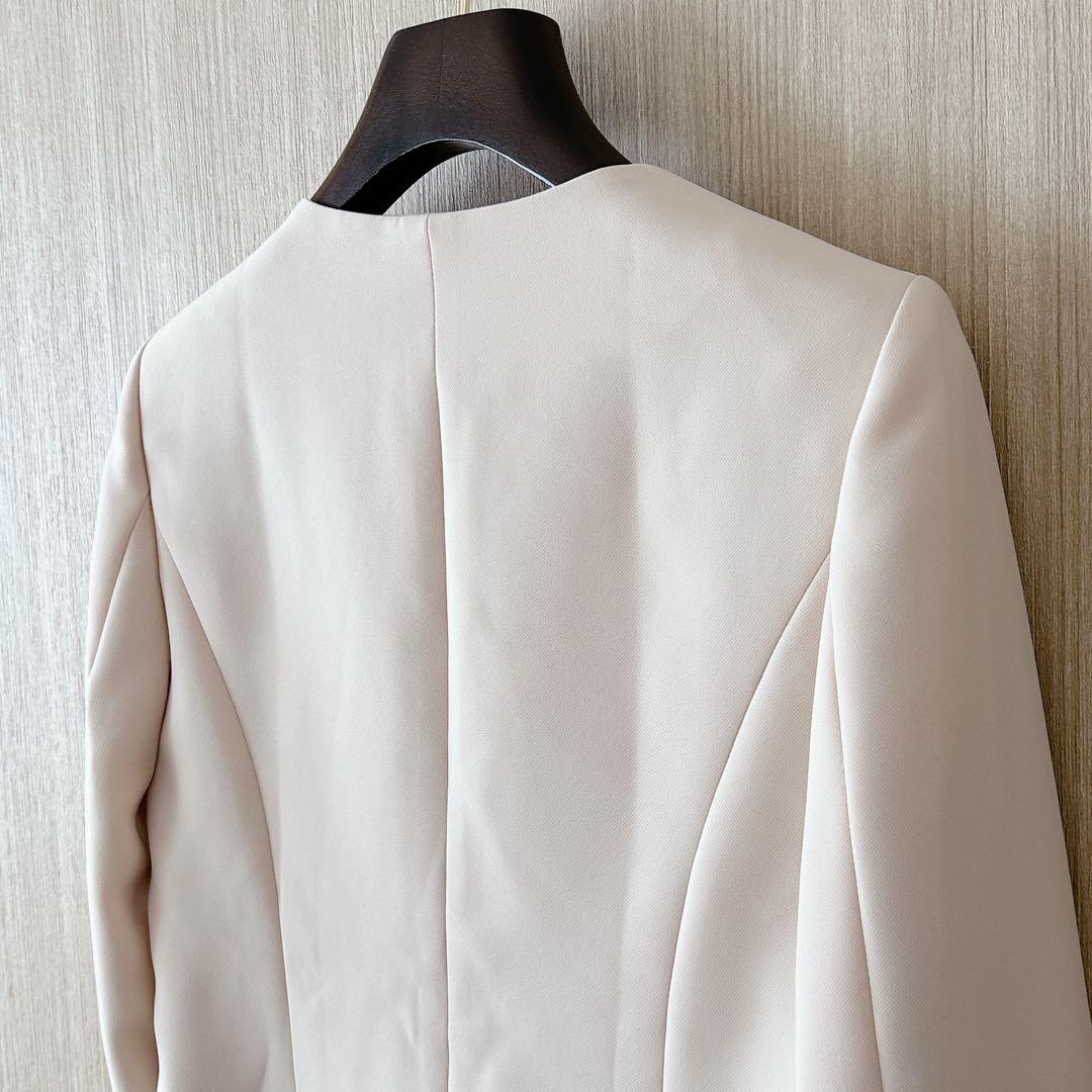 【1277】アナイ　ダブルクロスボレロジャケット　ライトベージュ　38