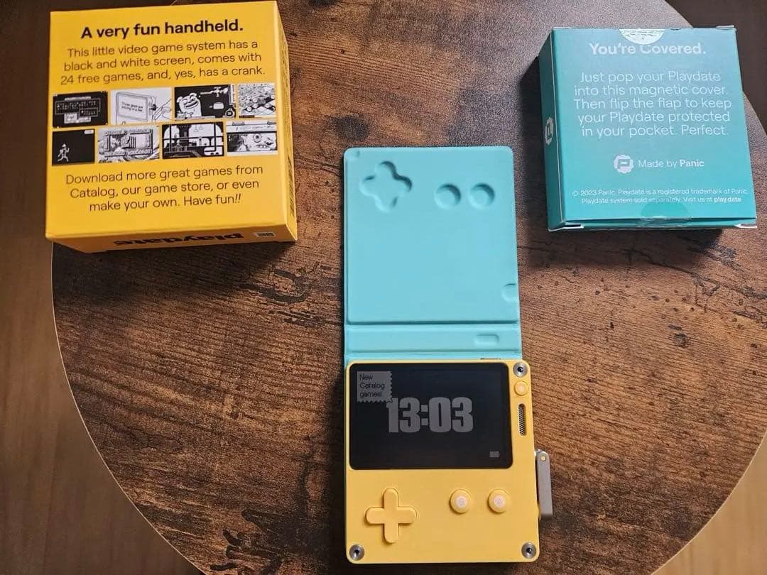 Playdate ゲーム機 カバー付き