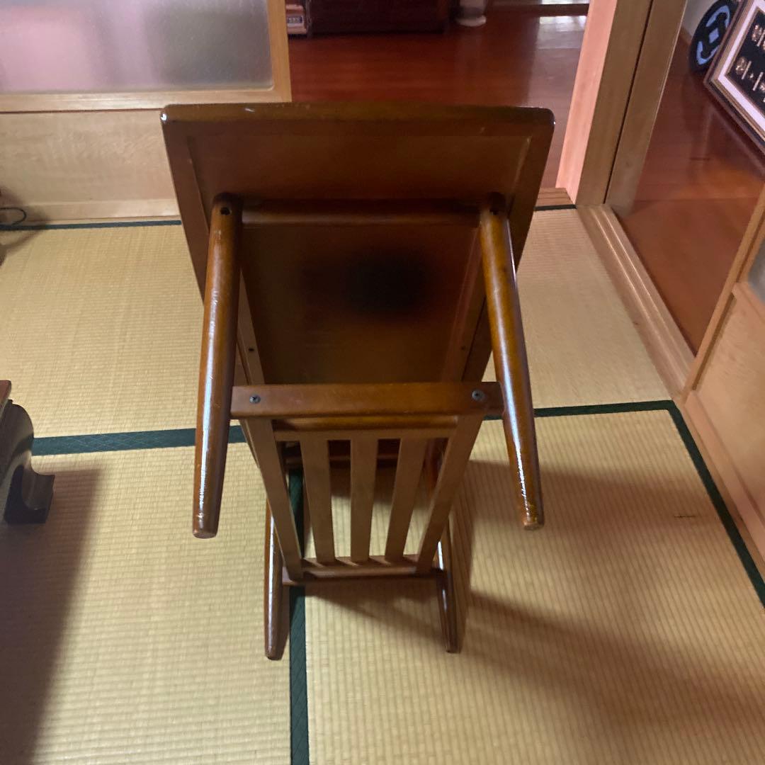 木製ローテーブル 約105cm x 46cm ビンテージ　昭和レトロ　洋間