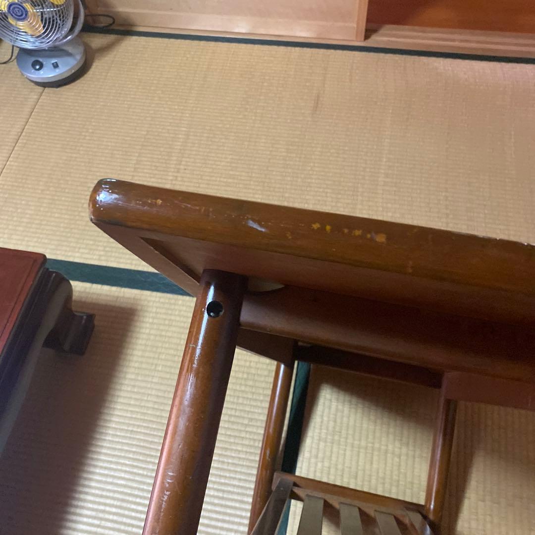 木製ローテーブル 約105cm x 46cm ビンテージ　昭和レトロ　洋間