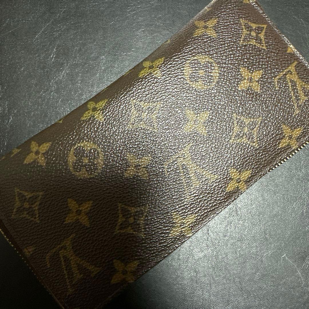 【訳あり】正規品 ルイヴィトン モノグラム 長財布 M60017 ファスナー不良