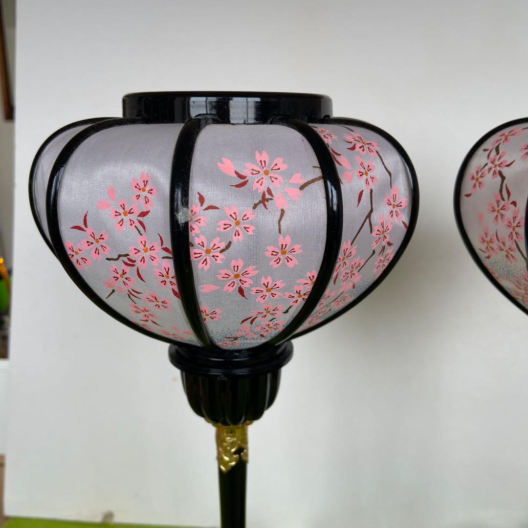 桜模様のぼんぼり1対　ひな祭り用