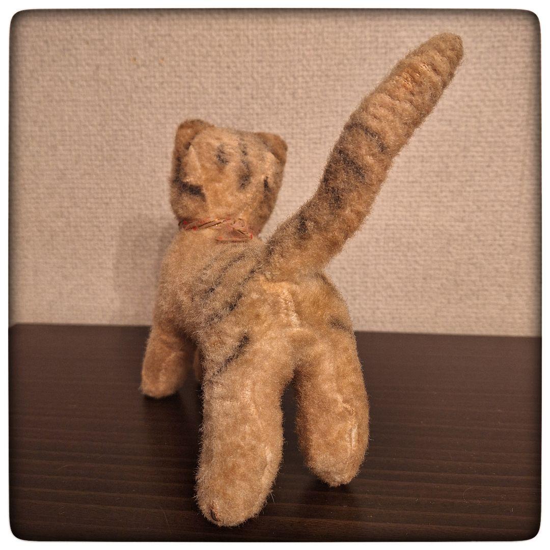 【ヴィンテージ キャット モヘア】 立ち姿 猫 ぬいぐるみ