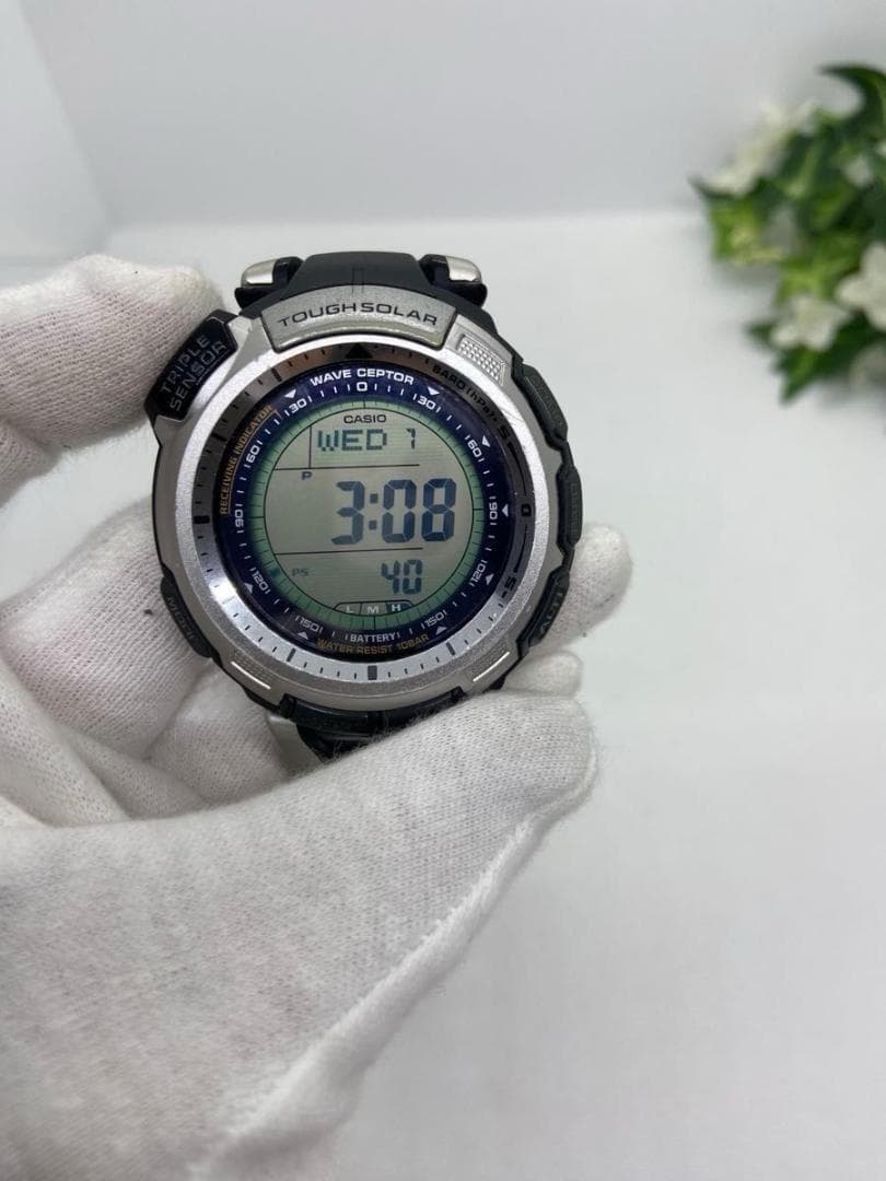 稼働　CASIO プロトレック　PRW-1300J デジタル　ソーラー