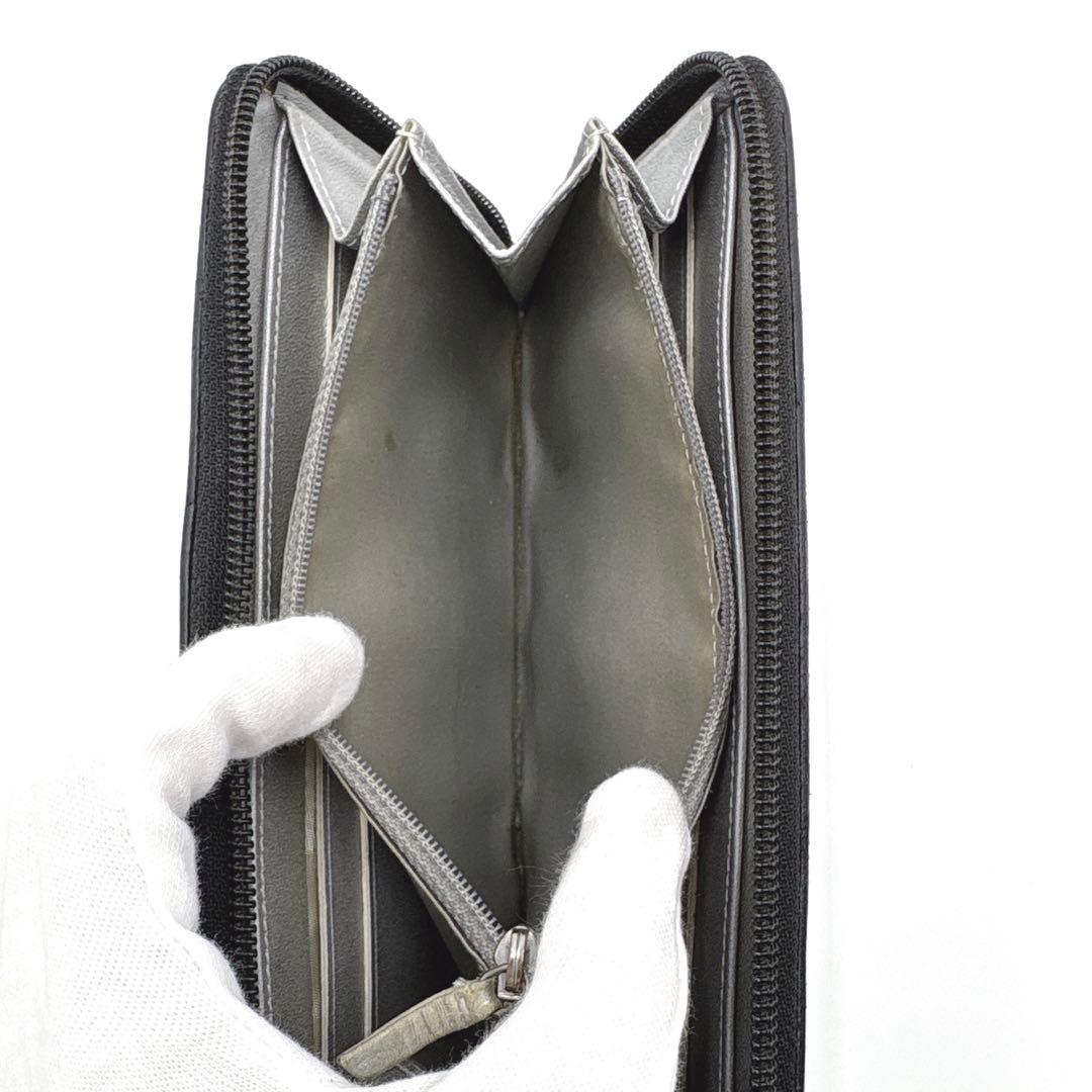 【美品】CHANEL シャネル カメリア ココマーク ラウンドファスナー 長財布