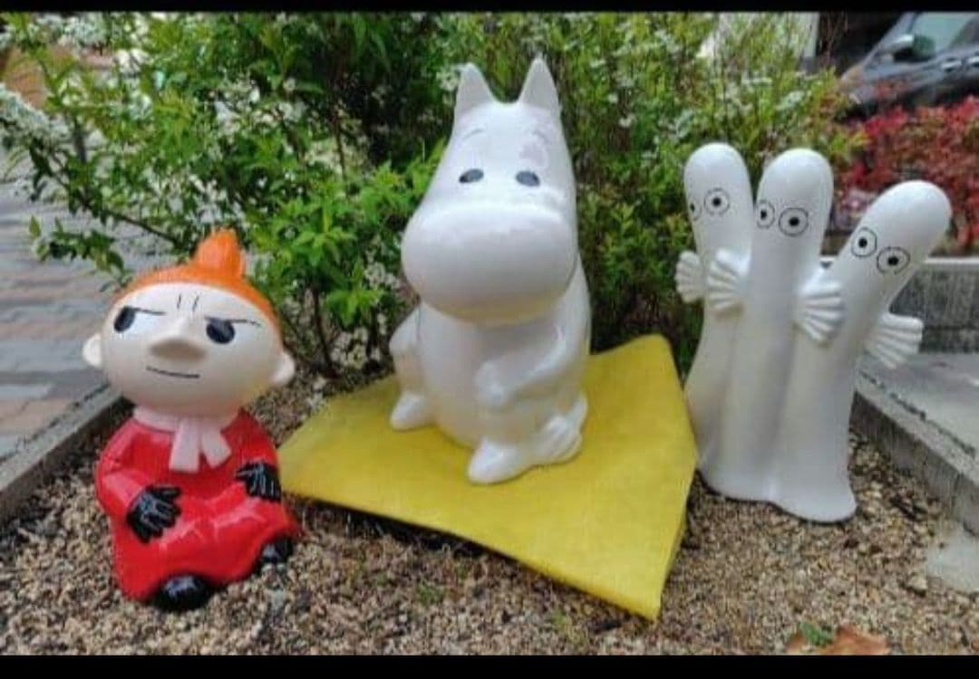 ムーミン　ガーデンフィギュア　３体　お庭・玄関飾り