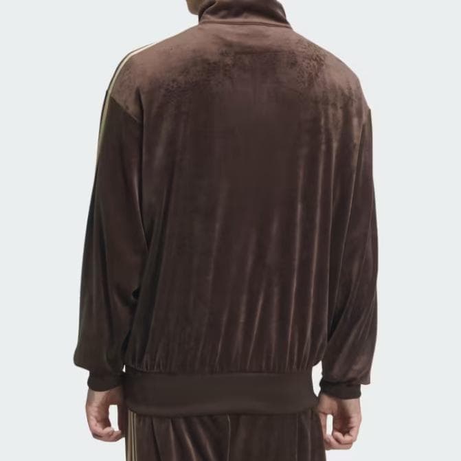 新品　L　adidas 　ベロア　トラックトップ　ダークブラウン　 アディダス
