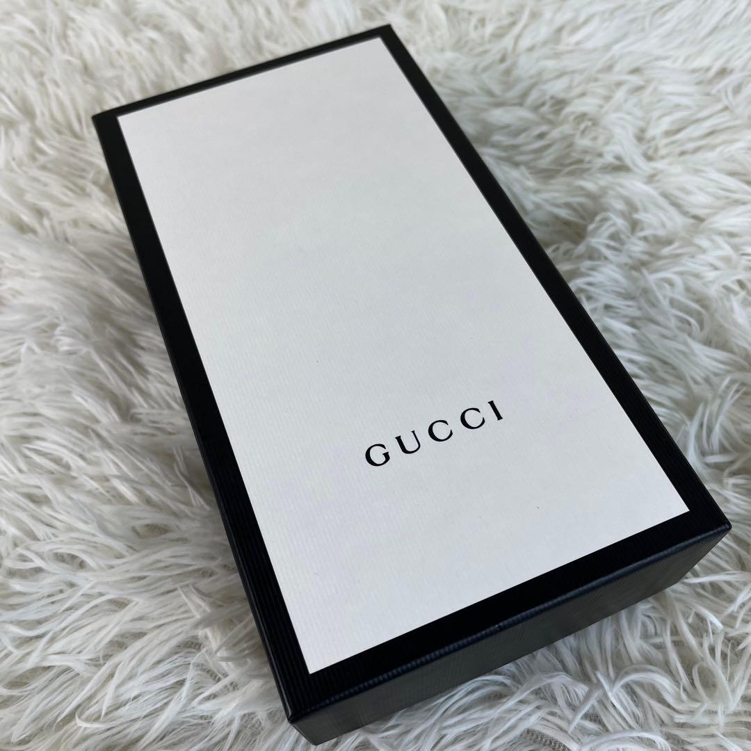 美品　GUCCI シマ　レザー　コンチネンタルウォレット　長財布　ゴールド