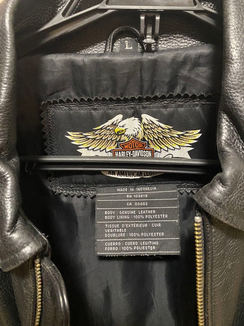 ブラックレザーライダースジャケット